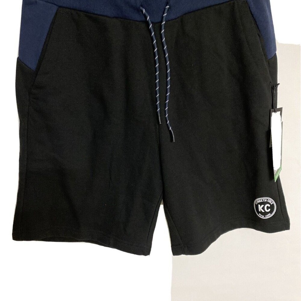 Kenneth Cole Men's Black Eco-Jogger Knit Short Sz L Organic Cotton Blend NWT $59